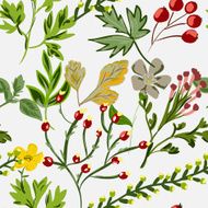 Seamless texture with plants