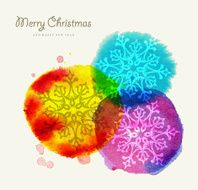 Merry Christmas watercolor greeting card
