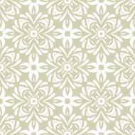 Seamless circle vintage flower pattern background N12