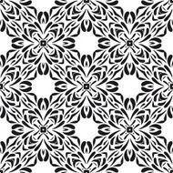 Seamless circle vintage flower pattern background N15