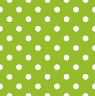 Seamless green pattern with white dots