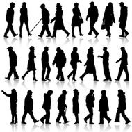 silhouettes of beautiful mans and womans N12