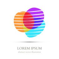Abstract sliced colorful Spots Vector