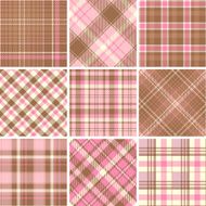 Set of seamless tartan patterns N12