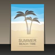 Abstract Summer Party Card Cover or Flyer Template N2