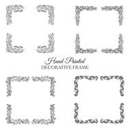 Hand drawn abstract background frame Vintage traditional indian ottoman motifs N11