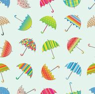 Seamless pattern with umbrellas N3