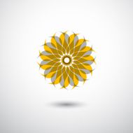 abstract color floral icon for design N3