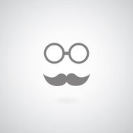 vintage mustache and glasses