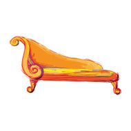 The art old daybed Retro sofa