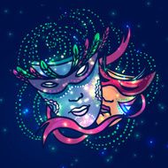 Carnival mask vector illustration N3