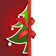 paper Christmas tree gift card