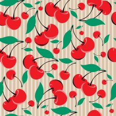 Seamless cherry pattern