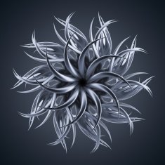 3d abstract microbiological organic shape virus macro N10