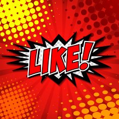 LIKE ! Comic Speech Bubble Cartoon N6