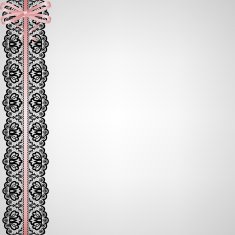 card with lace ribbon N12