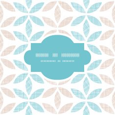 Abstract textile leaves stripes frame seamless pattern background