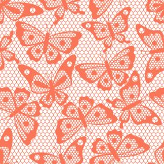 Seamless vintage fashion lace pattern with butterflies N3
