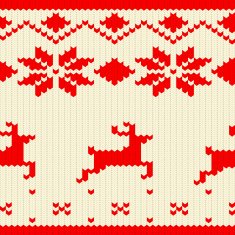 Norwegian style knitted sweater seamless pattern