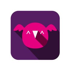 bird face flat icon design Animal icons series