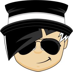 Mod Girl in Hat and Sunglasses N2