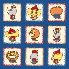 Nine animals which wore winter clothes