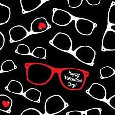 Hipster symbols Valentine's Day background N13