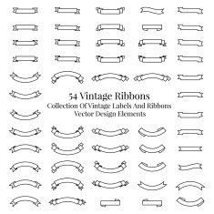 vintage labels and ribbons N2
