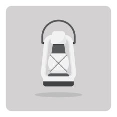 Vector of flat icon oil lantern