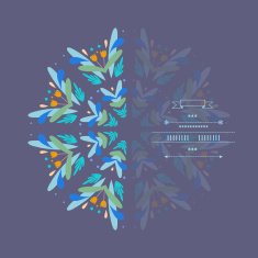 Pattern with vegetative elements Vector N5