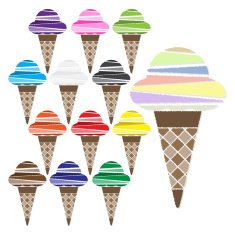 Vector set of ice cream icon N7