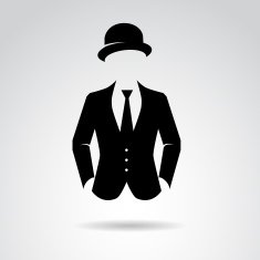 Retro gentleman icon set N2