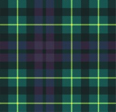Vector Green and Blue Plaid Fabric