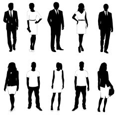 collection of people silhouettes N8