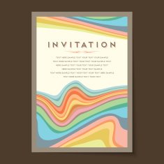 Beautiful vintage invitation cards layouts N39