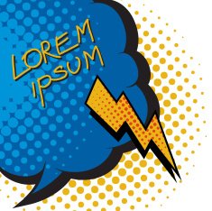 Background with speech bubble in Pop-Art style