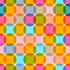 Seamless Circle Retro Transparent Background