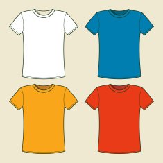Colorful t-shirts template N5