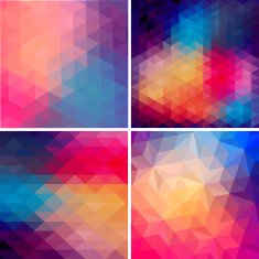 geometric hipster retro background set N2