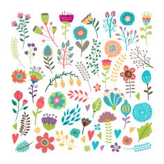 Hand Drawn Floral Elements N4
