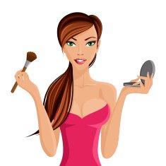 Woman applying makeup N3
