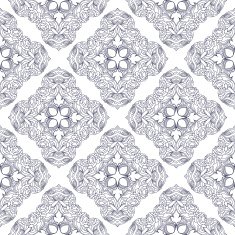 Seamless circle vintage flower pattern N49