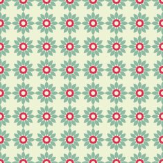 Seamless geometric pattern of abstract flowers