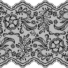 Vintage lace background ornamental flowers Vector texture N17