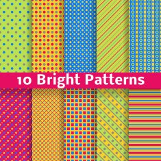 Abstract geometric bright seamless patterns (tiling) Vector