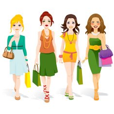 Fashion Girls Walking