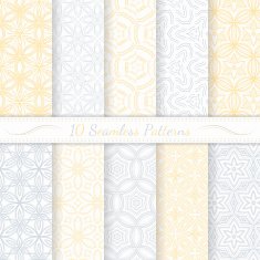 Set of ten seamless modern patterns N6