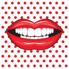 Glossy female lips N4
