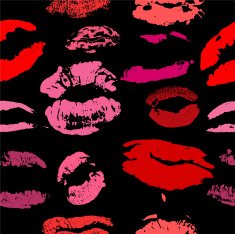 Lips print pattern vector illustration N3