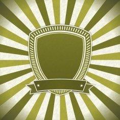 Retro label radial sunbeam background N4